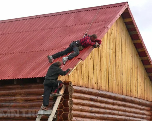 Монтаж ветровой планки на кровле